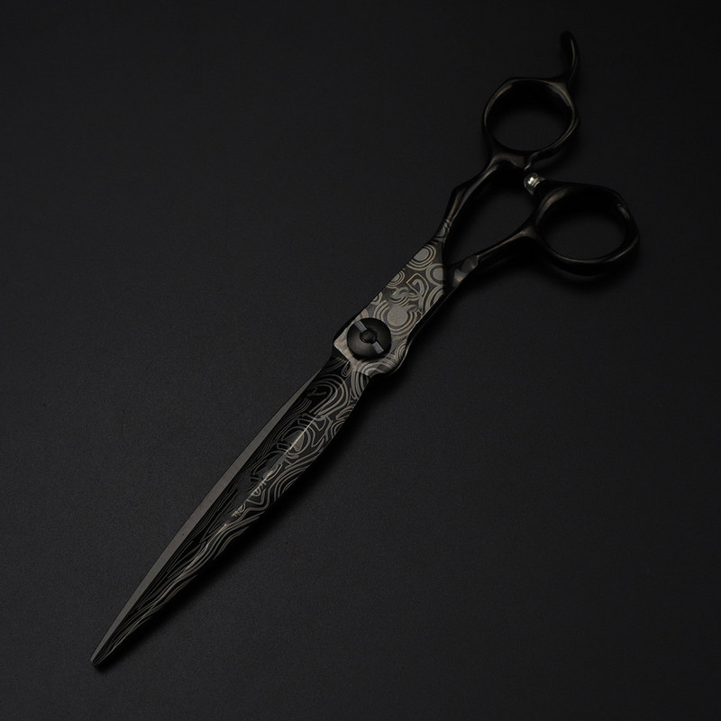 Professional 7'' Μαύρο Damascus Πολυτελές ψαλίδι κούρεμα μαλλιών ψαλίδι αραίωση κουρέα Ψαλίδι κομμωτηρίου