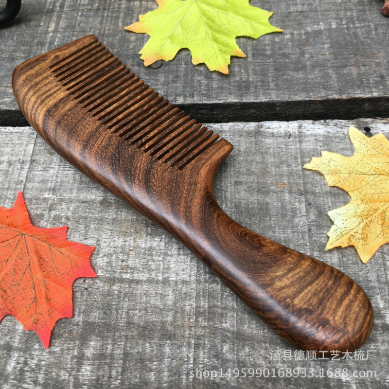 Unisex χτένα σανταλόξυλου Γυναικεία Ανδρικά Σπίτι Ταξίδι Ξύλο Αντιστατική χτένα με λεπτά δόντια Ξύλινες λαβές