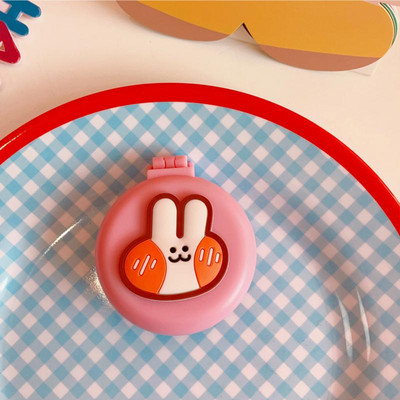 Nešiojamas mini sulankstomas šukos oro pagalvė Masažo šukos kelioninis šepetys su veidrodiniu plaukų šepetėliu Makiažo įrankis Plaukų šepetys Antistatinės vaivorykštės šukos