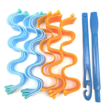 Čarobni uvijač za kosu od 12 KOM. Ne šteti kosi DIY valoviti valjci za uvijanje kose Prijenosni štapići za frizure 30 CM Izdržljivi alati za uvijanje kose