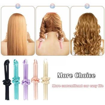 Lazy Heatless Curling Rod Лента за глава Ролки за коса Wave Styling Curls Wavy Formers Bundles Инструменти за къдрици Wet Heat Бигуди Bar No H I7Y5