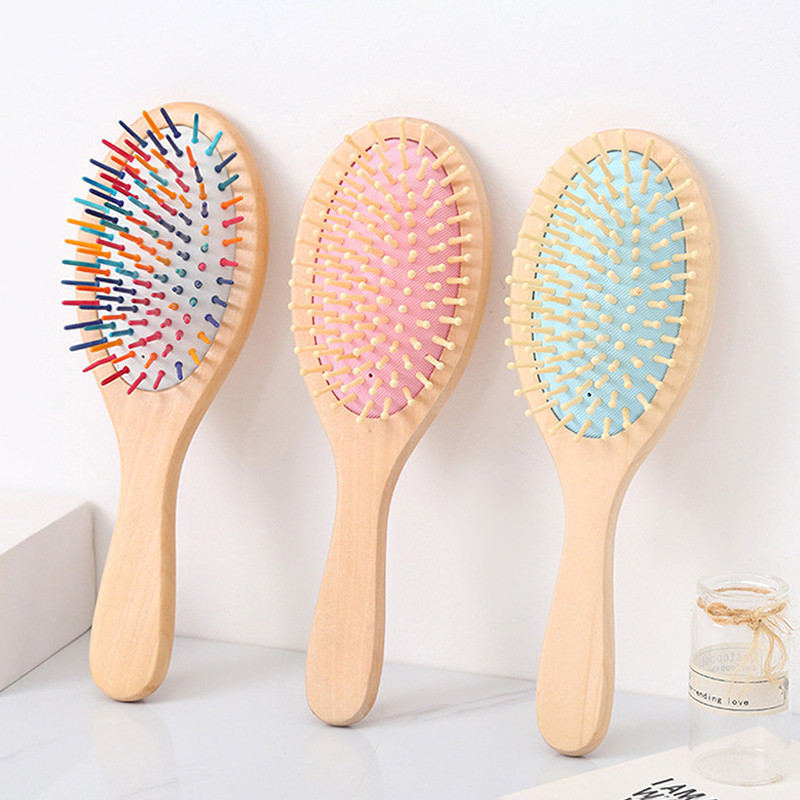 Šukos Lotus Comb Creative Color Oval Antistatic Air Bag Plaukų šukavimas Oda Meridian Masažas Oro Pagalvėlė Šukos Kirpyklos Įrankis