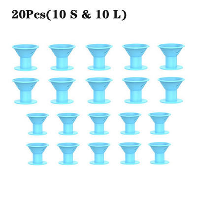 2/10 vnt Minkštos gumos silikono nešildomas plaukų suktukas Twist plaukų voleliai Sąvaržėlės nepažeidžia plaukų garbanos formavimo priemonės "pasidaryk pats" plaukų volelis