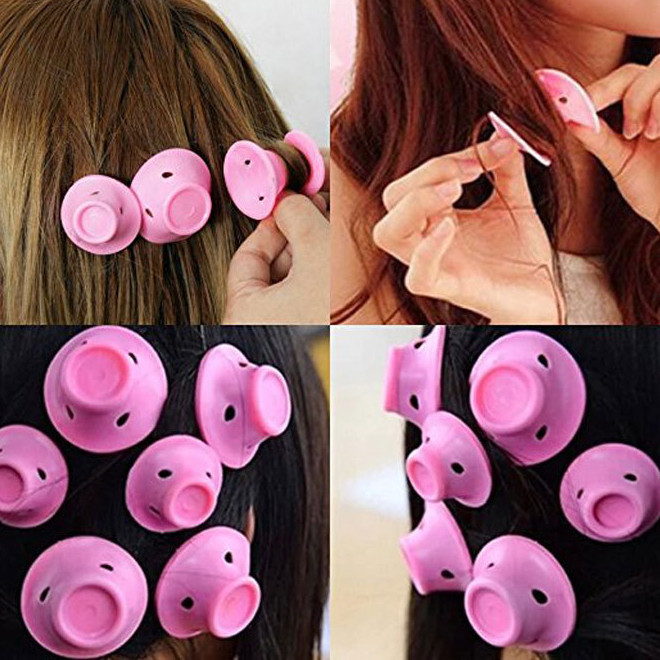 2/10 vnt Minkštos gumos silikono nešildomas plaukų suktukas Twist plaukų voleliai Sąvaržėlės nepažeidžia plaukų garbanos formavimo priemonės "pasidaryk pats" plaukų volelis