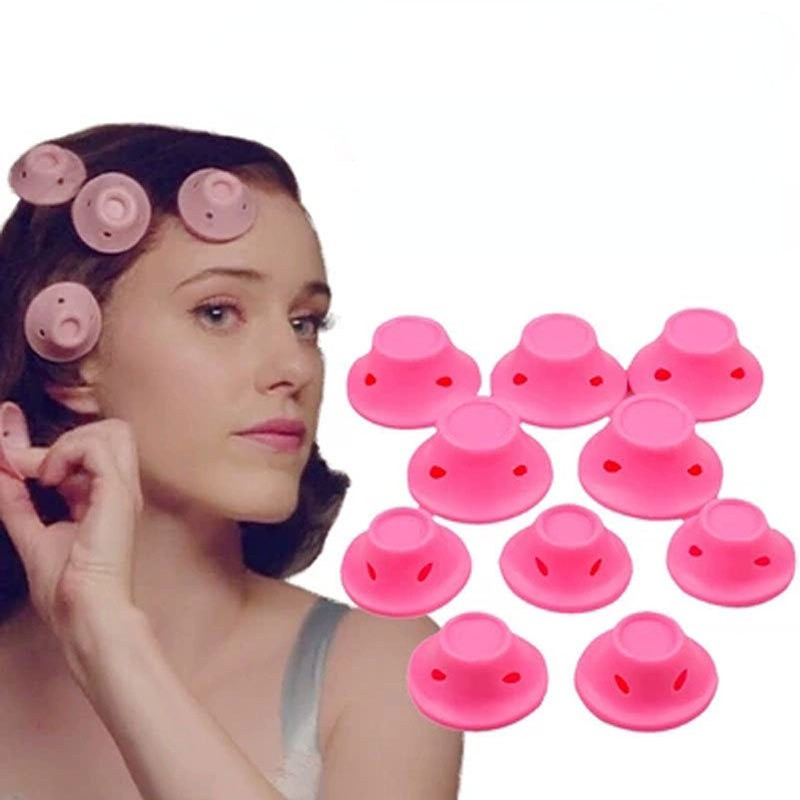 2/10 vnt Minkštos gumos silikono nešildomas plaukų suktukas Twist plaukų voleliai Sąvaržėlės nepažeidžia plaukų garbanos formavimo priemonės "pasidaryk pats" plaukų volelis