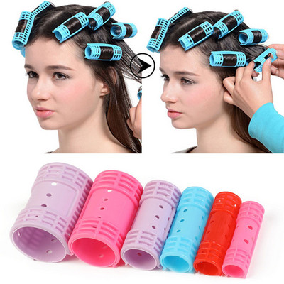 Steam Perm Rolls Plastic Lazy Roller Random Color Steam Perm Flexi Rods DIY Multi Size Magic Curling Tool with Clip Matu kopšana