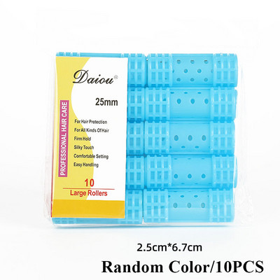 Steam Perm Rolls Plastic Lazy Roller Random Color Steam Perm Flexi Rods DIY Multi Size Magic Curling Tool with Clip Matu kopšana