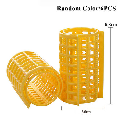 Steam Perm Rolls Plastic Lazy Roller Random Color Steam Perm Flexi Rods DIY Multi Size Magic Curling Tool with Clip Matu kopšana