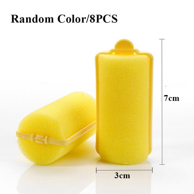 Steam Perm Rolls Plastic Lazy Roller Random Color Steam Perm Flexi Rods DIY Multi Size Magic Curling Tool with Clip Matu kopšana