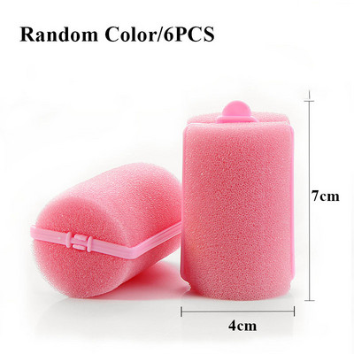Steam Perm Rolls Plastic Lazy Roller Random Color Steam Perm Flexi Rods DIY Multi Size Magic Curling Tool with Clip Matu kopšana