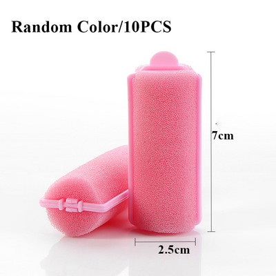 Steam Perm Rolls Plastic Lazy Roller Random Color Steam Perm Flexi Rods DIY Multi Size Magic Curling Tool with Clip Matu kopšana