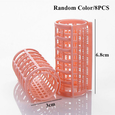 Steam Perm Rolls Plastic Lazy Roller Random Color Steam Perm Flexi Rods DIY Multi Size Magic Curling Tool with Clip Matu kopšana