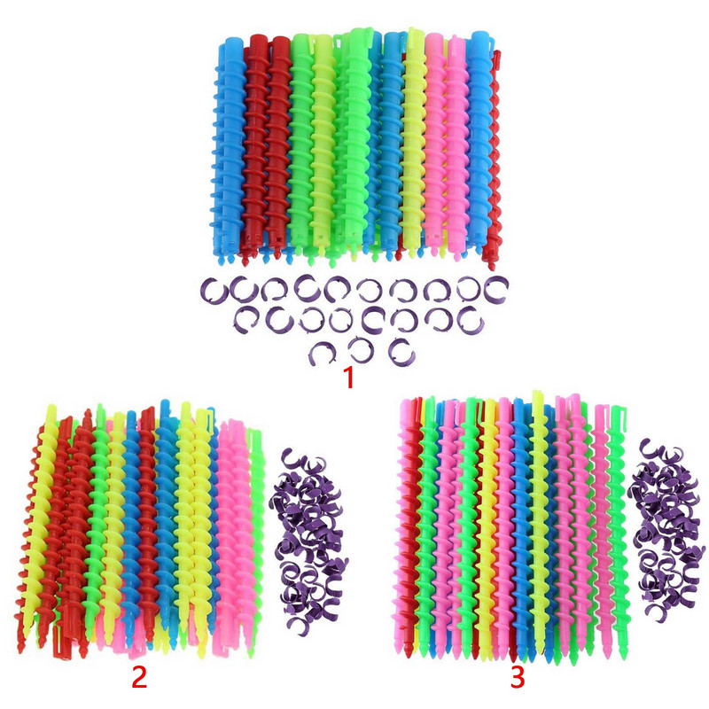 40 komada dugih spiralnih uvijača za kosu Spiralne kovrče bez zagrijavanja Valjci za oblikovanje Pribor za kućni salon DIY frizure Nasumične boje