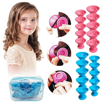 10/20/σετ Μαλακό καουτσούκ Magic Hair Care Rollers Σιλικόνη ψαλιδάκι μαλλιών No Heat No Clip Hair Curling Styling Εργαλείο DIY για μπούκλες μαλλιών