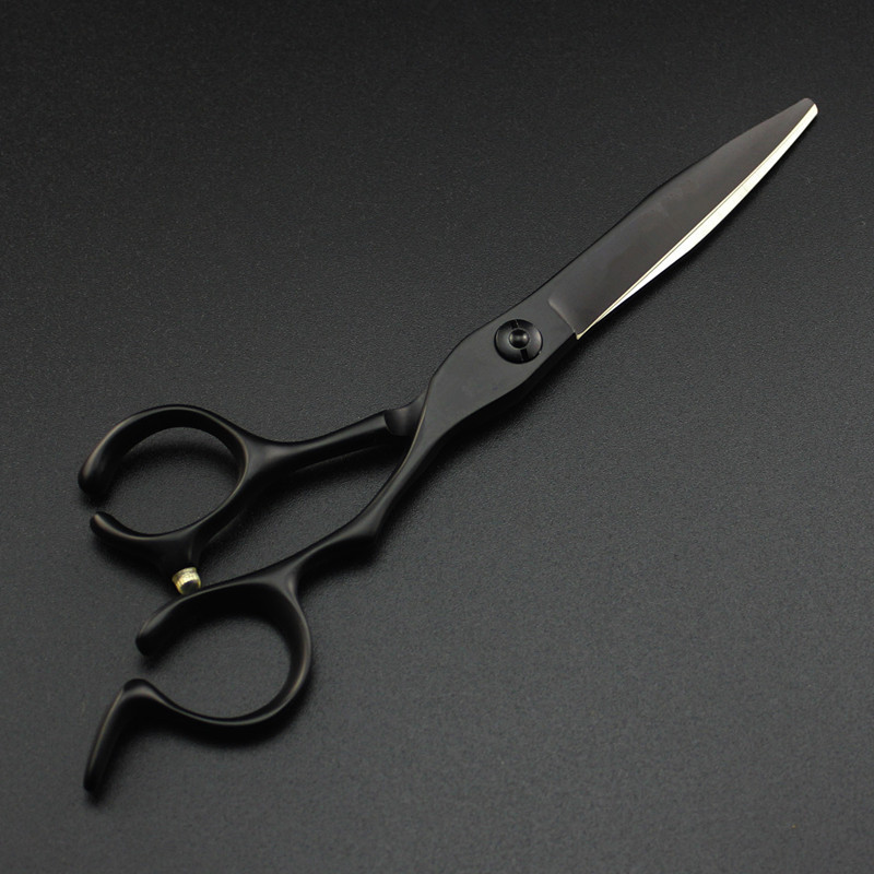 Japonia profesională 440c 6 inch foarfece pentru păr negru de tuns frizer makas sissors tunsoare de subțiere foarfece de coafură