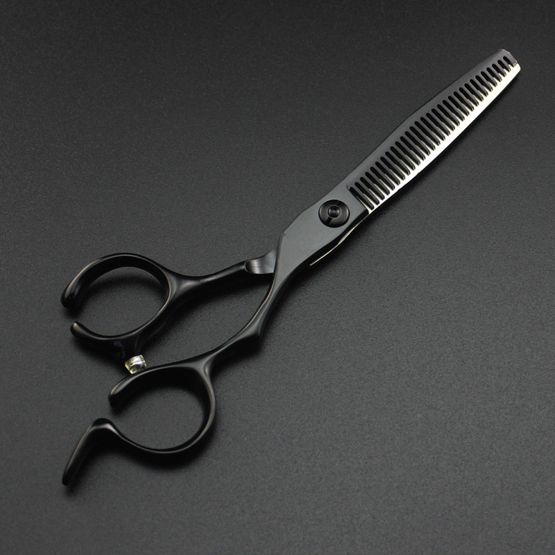 Japonia profesională 440c 6 inch foarfece pentru păr negru de tuns frizer makas sissors tunsoare de subțiere foarfece de coafură