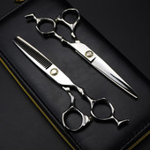 Professional Japan 440c ατσάλι 6'' με ρουλεμάν ψαλίδι μαλλιών κομμένο με ψαλίδι κούρεμα κουρέα ψαλίδι αραίωσης ψαλίδι κομμωτηρίου