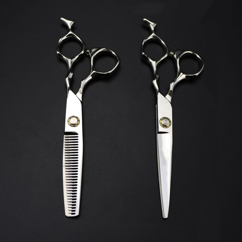 Professional Japan 440c ατσάλι 6'' με ρουλεμάν ψαλίδι μαλλιών κομμένο με ψαλίδι κούρεμα κουρέα ψαλίδι αραίωσης ψαλίδι κομμωτηρίου