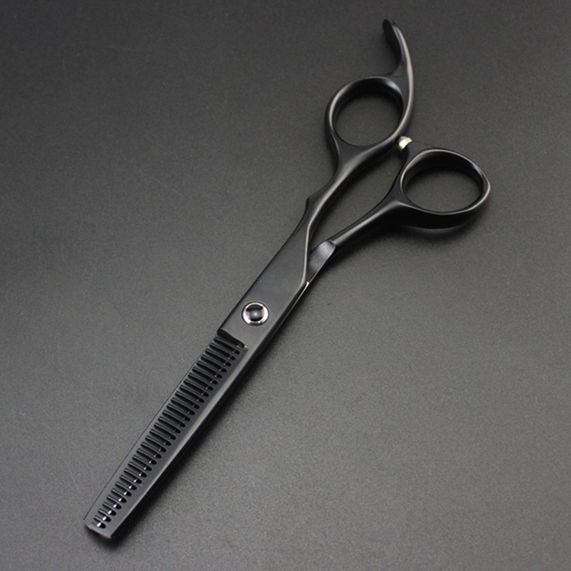 Professzionális japán 6 hüvelykes fekete hajolló szett vágó fodrász makas fodrászat olló vékonyító olló fodrász olló