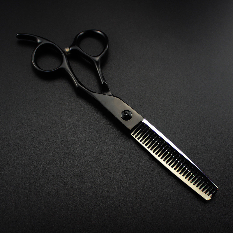 Foarfece profesionale din oțel 440c din Japonia, 6 inchi, tăiate neagră, unelte de frizerie, foarfece de tunsoare, foarfece de coafură