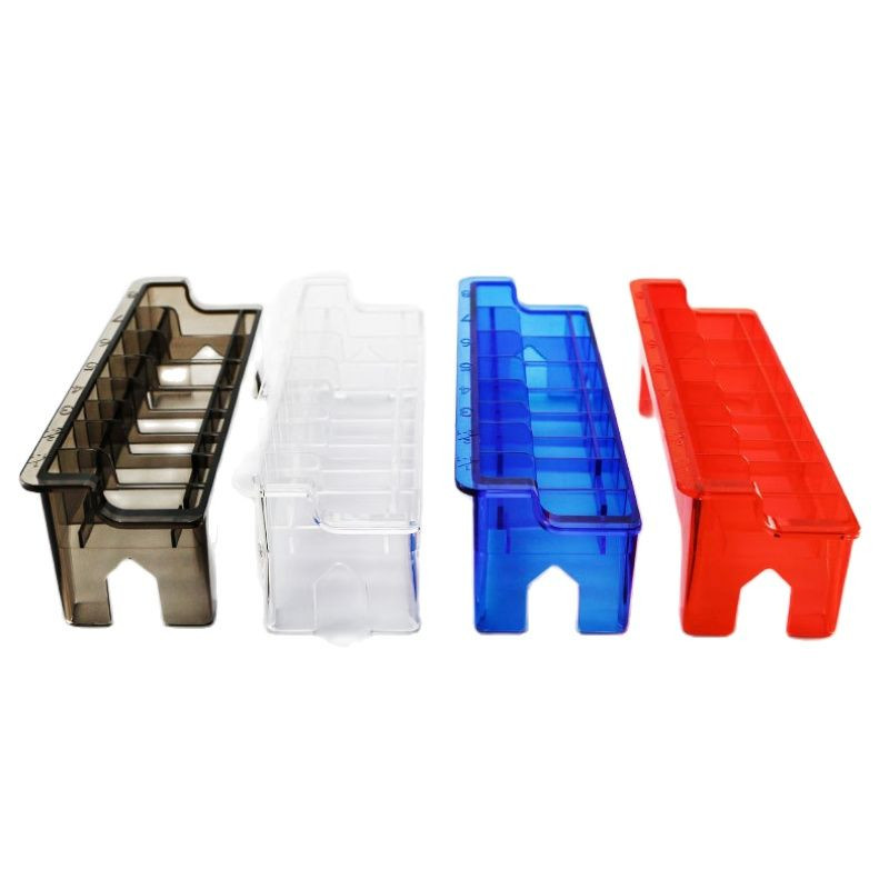 Cutie de depozitare pieptene cu ghidaj cu 8 grile, cutie de depozitare pentru mașina electrică de tuns, suport pentru suport, carcasă organizatoare, unelte de coafură pentru salon de frizerie