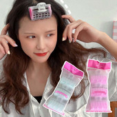 3gab/iepakojumā Matu ruļļi Bangs Roll Curler Matu ruļļi Plastmasa Pašlīmējošs matu lokošanas frizieru rīks Meitenes pūkainu sprādzienu rīks