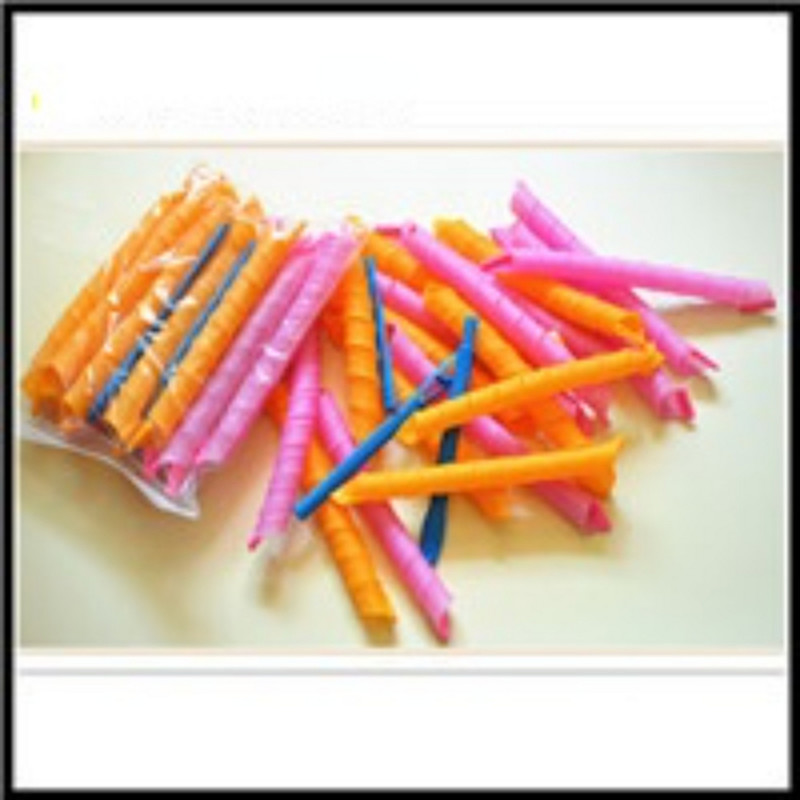 Matu rullīši Gliemežu forma nav viļņveida 52cm 18gab 3 stieņi spirālveida apaļas cirtas Matu ruļļi Mīksti matu ruļļi Bendy matu ruļļi DIY