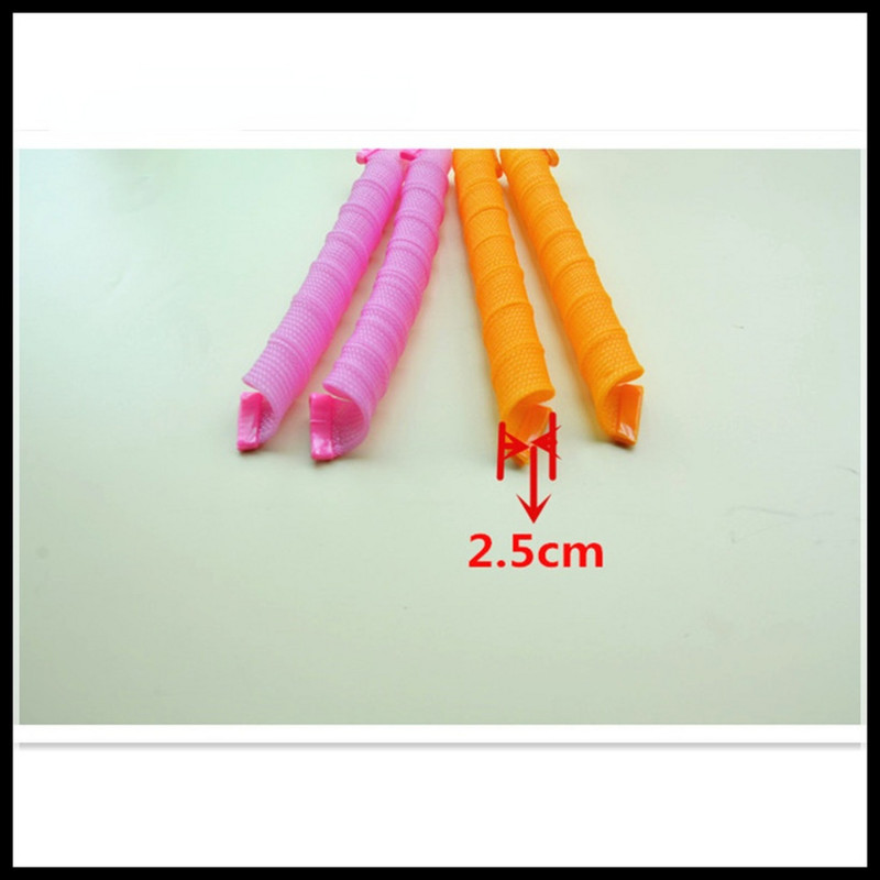 Matu rullīši Gliemežu forma nav viļņveida 52cm 18gab 3 stieņi spirālveida apaļas cirtas Matu ruļļi Mīksti matu ruļļi Bendy matu ruļļi DIY