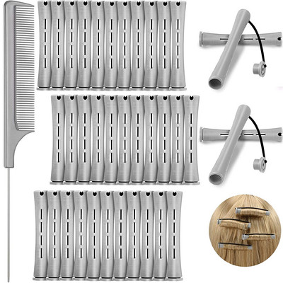 30 gab. Matu ilgviļņu stieņi Matu lokošanas rullīši Ilgviļņu stieņi Ruļļi aukstā viļņa stieņi frizieru veidošanas rīkiem (8 izmēri)