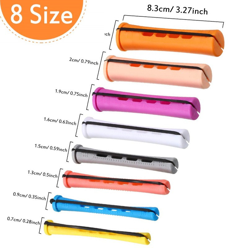 30 gab. Matu ilgviļņu stieņi Matu lokošanas rullīši Ilgviļņu stieņi Ruļļi aukstā viļņa stieņi frizieru veidošanas rīkiem (8 izmēri)