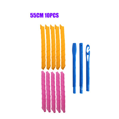 Matu rullīši (30/45/55/65 cm) Gliemežu forma bez viļņa spirālveida apaļas cirtas Matu ruļļi Mīksti matu ruļļi Maģiski matu ruļļi DIY