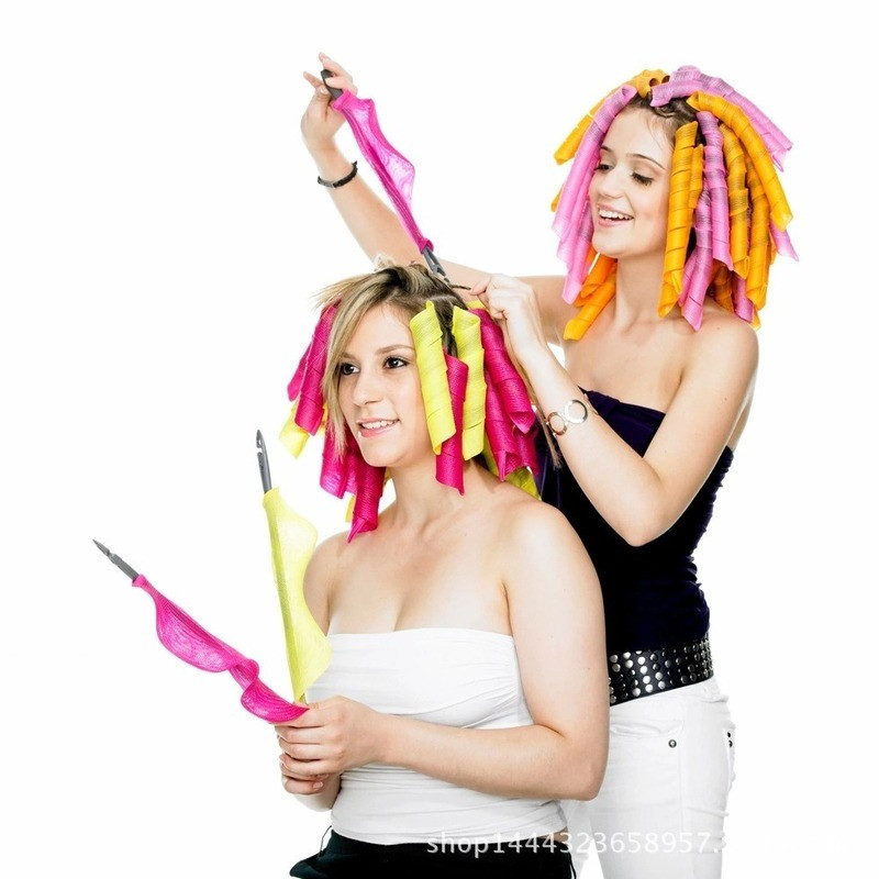 Matu rullīši (30/45/55/65 cm) Gliemežu forma bez viļņa spirālveida apaļas cirtas Matu ruļļi Mīksti matu ruļļi Maģiski matu ruļļi DIY