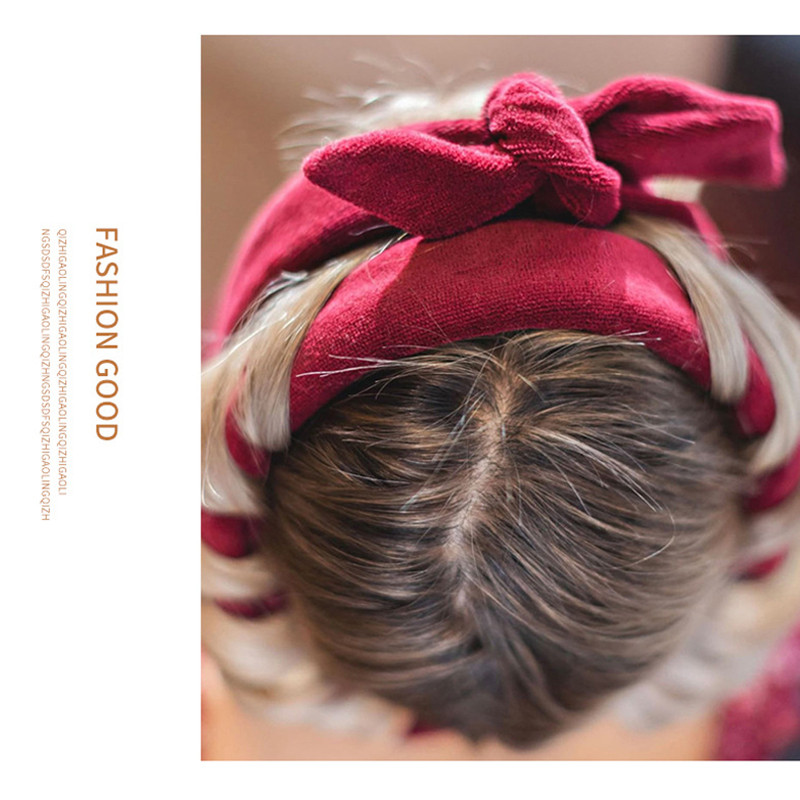 Meiteņu lokotāju stienis Lokšķēres un gludekļa galvas saite bez karstuma matu rullīši samta tauriņu lokas DIY matu veidošanas rīki gulēt pa nakti