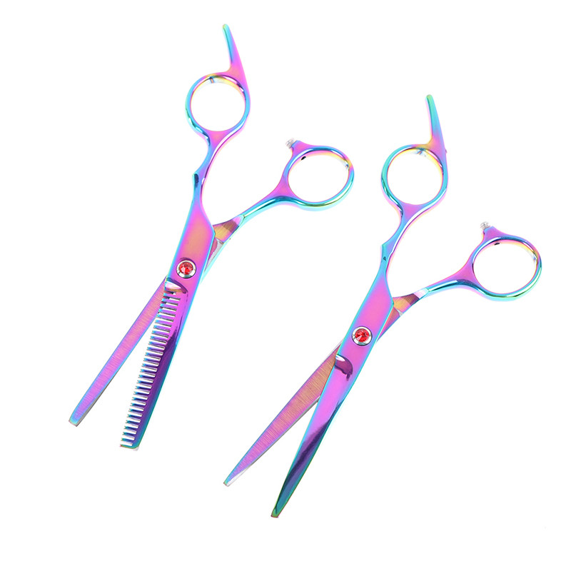 2Styles 6 hüvelykes Rainbow Cut hajolló vékonyító fodrász olló fodrász olló hajápoló eszköz