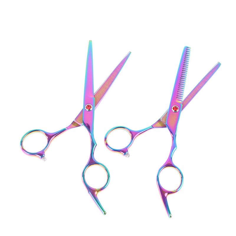 2Styles 6 hüvelykes Rainbow Cut hajolló vékonyító fodrász olló fodrász olló hajápoló eszköz