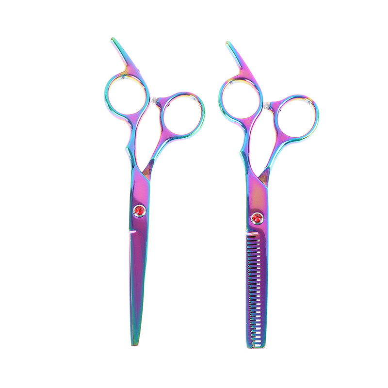 2Styles 6 hüvelykes Rainbow Cut hajolló vékonyító fodrász olló fodrász olló hajápoló eszköz