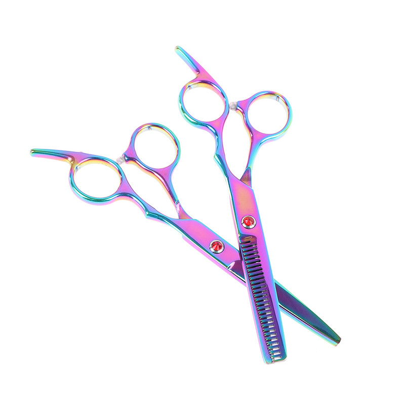 2Styles 6 hüvelykes Rainbow Cut hajolló vékonyító fodrász olló fodrász olló hajápoló eszköz