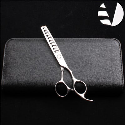 6'', 17 cm testreszabott logó 440C ezüst csavaros fodrász olló vékonyító olló professzionális haj olló fodrászat C2008