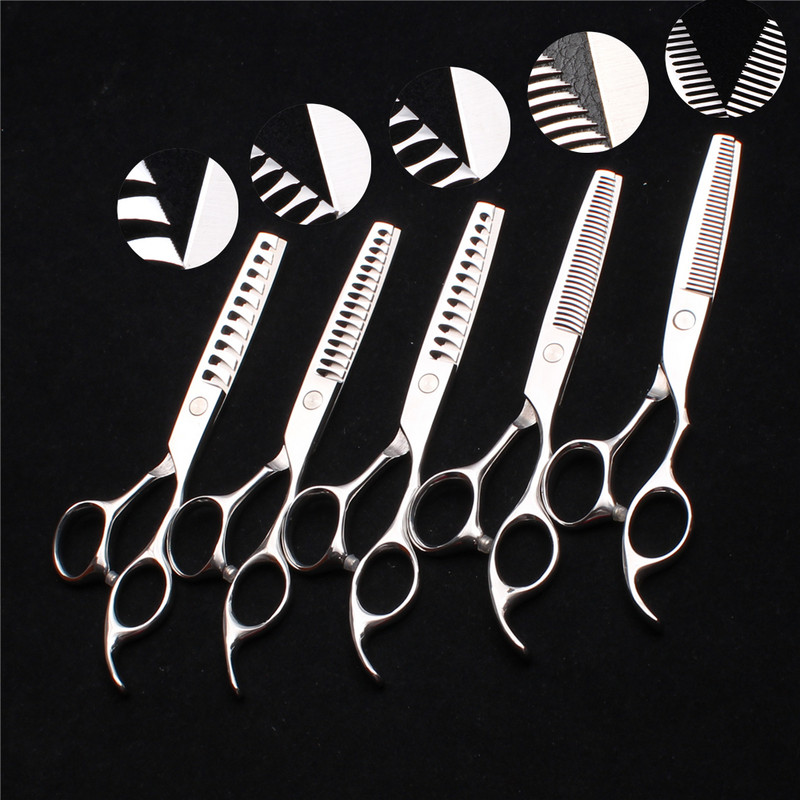 6'', 17 cm testreszabott logó 440C ezüst csavaros fodrász olló vékonyító olló professzionális haj olló fodrászat C2008