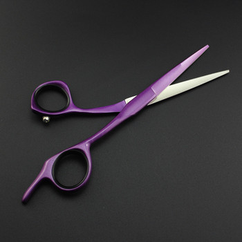 професионална Япония 440 стомана 5 5,5 6 инча лилави ножици за коса подстригване бръснар makas подстригване ножици фризьорски ножици