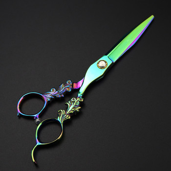 Персонализирайте лого Япония 440c 6\'\' Ножица за носене Зелени ножици за коса подстригване фризьорски ножици за подстригване фризьорски ножици