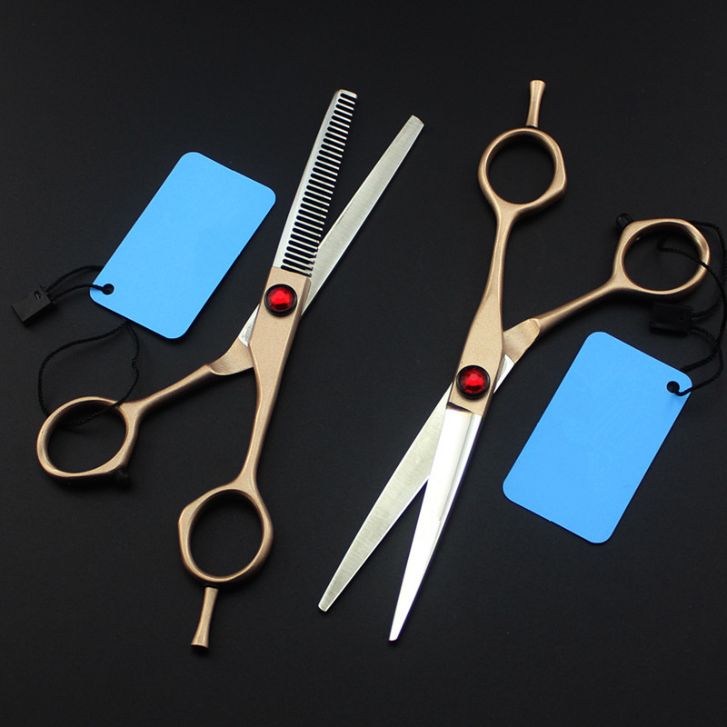 profesionalus japonas 440c 6 colių rožinio aukso kirpimas plaukų žirklės kirpimas kirpėjas makas plaukų kirpimas retinimas žirklės kirpyklos žirklės