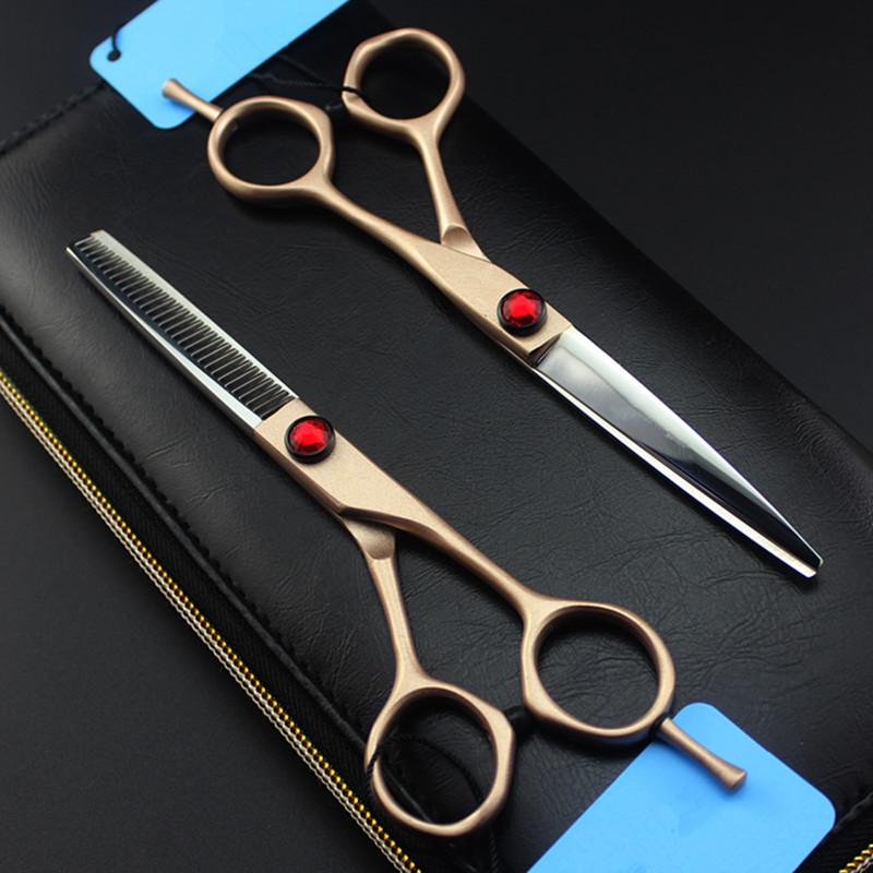 profesionalus japonas 440c 6 colių rožinio aukso kirpimas plaukų žirklės kirpimas kirpėjas makas plaukų kirpimas retinimas žirklės kirpyklos žirklės