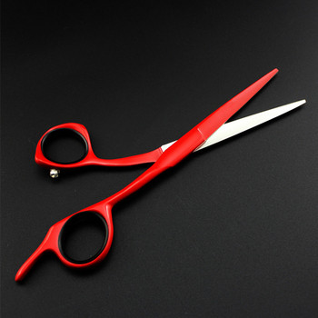 професионална Япония 440 стомана 5 5,5 6 инча червени ножици за коса подстригване бръснар makas ножици за подстригване фризьорски ножици