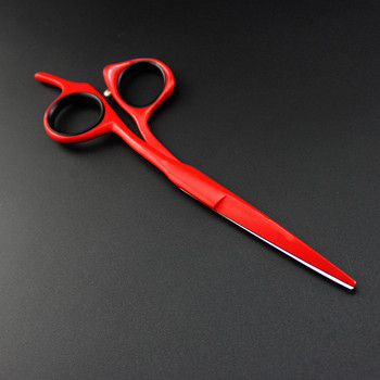 професионална Япония 440 стомана 5 5,5 6 инча червени ножици за коса подстригване бръснар makas ножици за подстригване фризьорски ножици