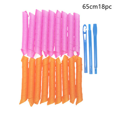 18 vnt. nešildomų plaukų suktukų suktukų spiralės ir bangos formavimo rinkinys, be karštų suktukų, skirtų merginoms, garbanojimo strypo galvos juosta