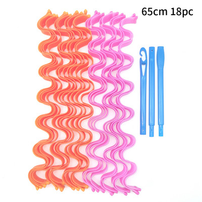 18 vnt. nešildomų plaukų suktukų suktukų spiralės ir bangos formavimo rinkinys, be karštų suktukų, skirtų merginoms, garbanojimo strypo galvos juosta