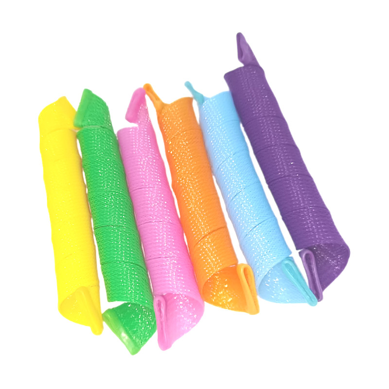 18 vnt. nešildomų plaukų suktukų suktukų spiralės ir bangos formavimo rinkinys, be karštų suktukų, skirtų merginoms, garbanojimo strypo galvos juosta