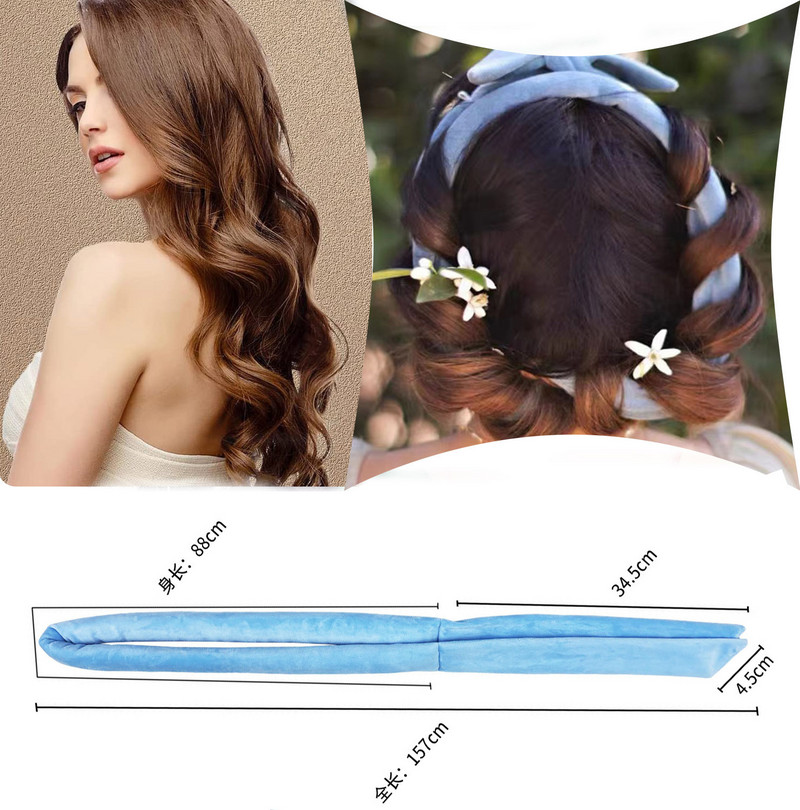 Matu lokotājs bez siltuma Īsi gari mati Mīksti matu ruļļi Bow Heatless cirtas Galvas saite uz nakti cirtainiem matiem Produkti boucleur cheveux