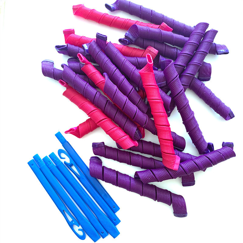 40 kom/pakiranje Čarobni uvijači od 55 cm Spiralne kovrče Komplet za oblikovanje bez zagrijavanja Valjak za dugu kosu Većina vrsta frizura